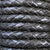 black 5 mm round hand braided leather