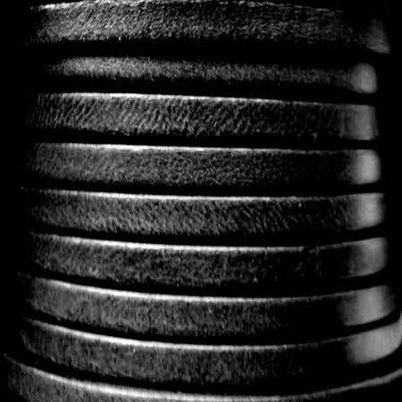 5 mm black solid color single sided leather