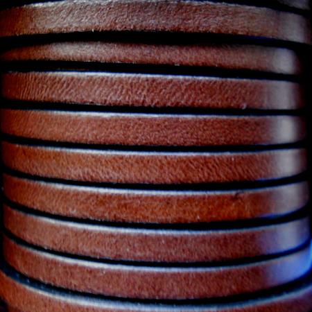 5 mm brown solid color single sided leather