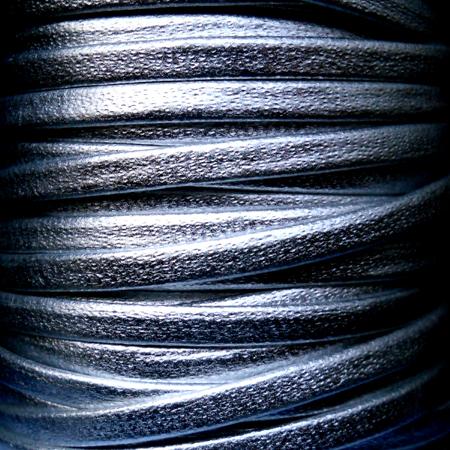 5 mm dark indigo solid color single sided leather