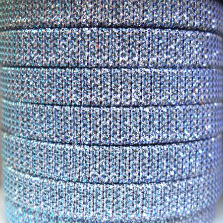 5 mm flat periwinkle iridescent fabric