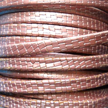 5 mm pink flat greco leather