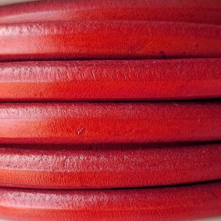 Oval Red Regalitz Leather