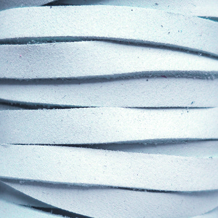 5 mm light blue  nubuck flat suede leather