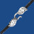 2 mm leaf design sterling silver crimp end set
