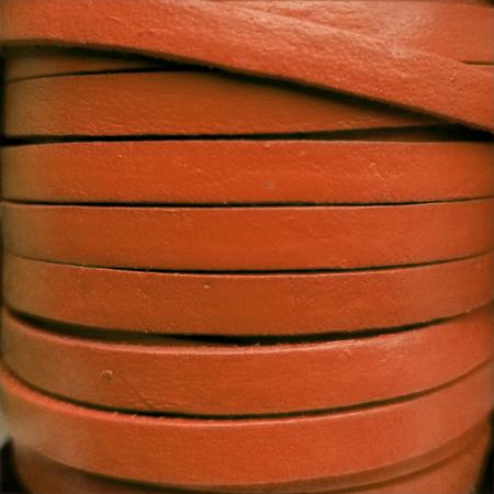 5 mm orange solid color single sided leather