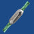 Silver plated cigar shaped stainless steel magnetic clasp for 3 mm round cord
