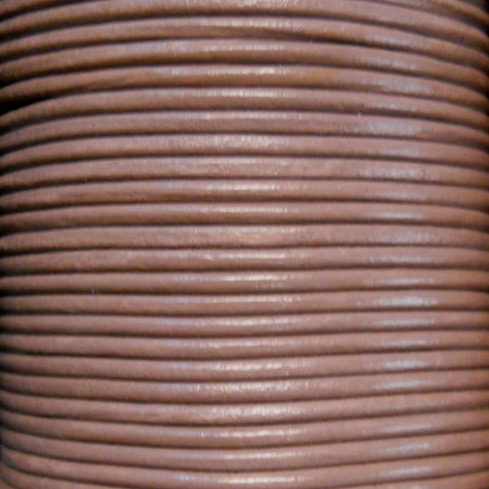 Violet gray 2 mm plain round leather