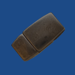 Gun metal plated plain magnetic clasp for 5 mm flat leather