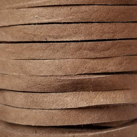 5 mm brown nubuck flat suede leather