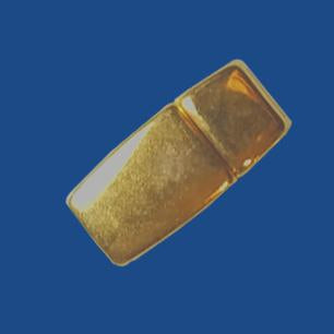 Antique brass plated plain magnetic clasp for 5 mm flat leather