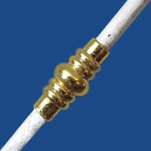 Gold plated geometric stainless steel magnetic clasp for 3 mm round cord