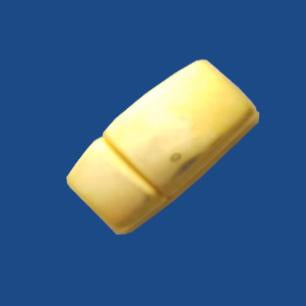 Bright gold plated plain magnetic clasp for 5 mm flat leather