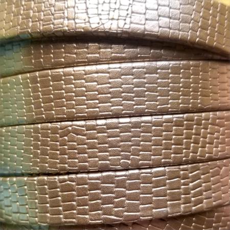gold 10 mm flat greco leather