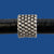 Antique silver plated granulated tube slider for 5 mm round leather