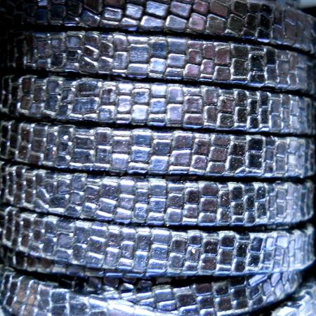 5 mm dark blue flat greco leather