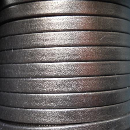 5 mm metallic bronze solid color flat leather