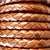 metallic copper 6 mm round braided leather