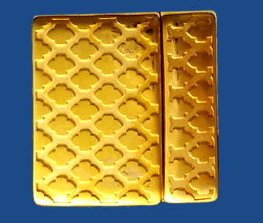Gold plated diamond pattern magnetic clasp 20 mm