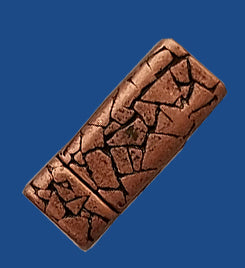 Copper plated abstract-lines magnetic clasp for 5 mm flat leather