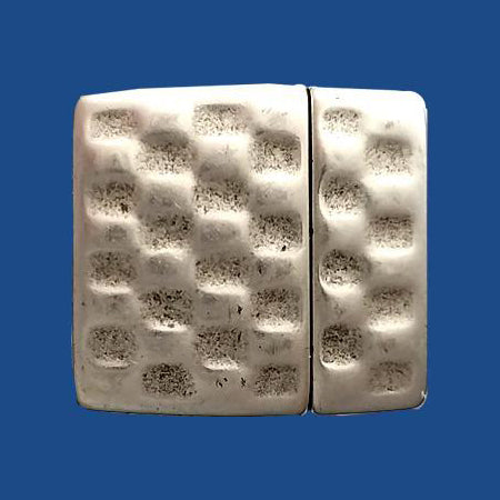 Antique silver plated hammered 20 mm Magnetic Clasp