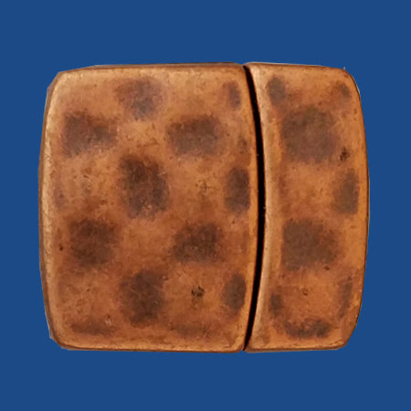 Antique copper plated hammered 20 mm Magnetic Clasp