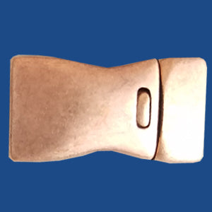 Antique copper plated wave magnetic clasp for 10 mm flat leather