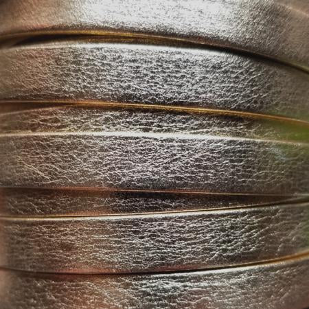 pearl metallic bronze 10 mm flat metallic nappa leather