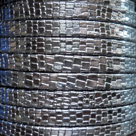 5 mm dark gray flat greco leather