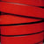 Red 10 mm flat plain leather