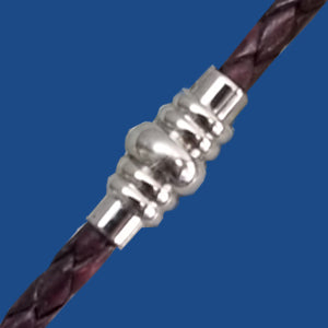 Geometric stainless steel magnetic clasp for 3 mm round cord