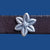 Sterling Silver star slider for 10 mm flat leather