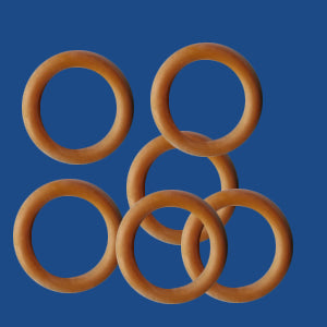 10 mm Rubber O-Rings for leather (10 pcs per bag)