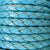 turquoise color 5 mm round hand braided leather